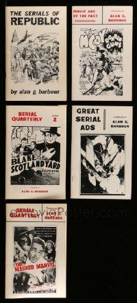4h029 LOT OF 5 ALAN BARBOUR PAPERBACK BOOKS '60s Serials of Republic, Movie Ads of the Past+more!