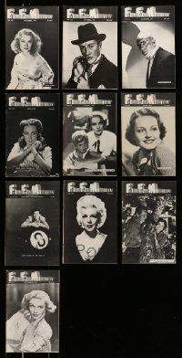 4h186 LOT OF 10 FILM FAN MONTHLY MAGAZINES '70s filled with great movie images & information!