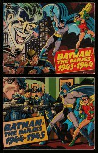 4h022 LOT OF 2 BATMAN: THE DAILIES COMIC STRIP SOFTCOVER BOOKS '90 1943-1944 + 1944-1945 comics!