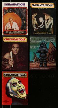 4h206 LOT OF 5 CINEFANTASTIQUE MOVIE MAGAZINES '70s filled with great movie images & information!