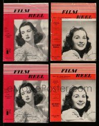4h215 LOT OF 4 FILM REEL ENGLISH MOVIE MAGAZINES '47 filled with great movie images & information!