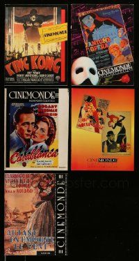 4h288 LOT OF 5 CINEMONDE DEALER CATALOGS '80s filled with great color movie poster images!