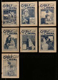 4h190 LOT OF 7 GIRLS' CINEMA ENGLISH MOVIE MAGAZINES '20s filled with movie images & information!