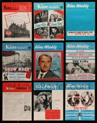 4h003 LOT OF 9 KINEMATOGRAPH WEEKLY ENGLISH MOVIE EXHIBITOR MAGAZINES '40s-60s filled with info!