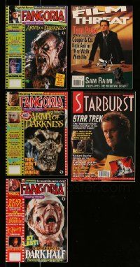 4h201 LOT OF 5 MOVIE MAGAZINES FEATURING ARMY OF DARKNESS '90s Fangoria, Film Threat, Starburst!