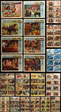 4h093 LOT OF 168 LOBBY CARDS '50s complete sets of 8 cards from 21 different movies!