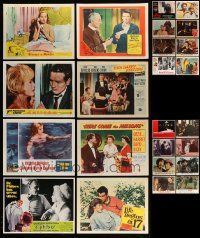 4h126 LOT OF 28 LOBBY CARDS '50s-70s great scenes from a variety of different movies!