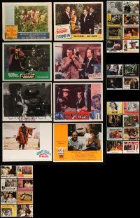 4h115 LOT OF 44 LOBBY CARDS '50s-80s great scenes from a variety of different movies!