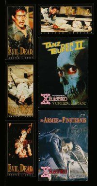 4h357 LOT OF 6 EVIL DEAD SERIES PROMO ITEMS '90s cool limited edition collector cards & more!