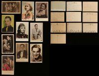 4h354 LOT OF 10 ENGLISH, GERMAN AND FRENCH POSTCARDS '20s-30s Hollywood movie star portraits!