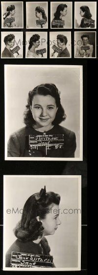 4h338 LOT OF 10 JANE WITHERS WARDROBE TEST 8X10 STILLS '40s great portraits as a young teen!