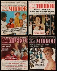 4h210 LOT OF 4 TV RADIO MIRROR MAGAZINES '60s filled with great images & information!