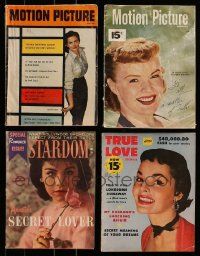 4h213 LOT OF 4 MOVIE MAGAZINES '50s-60s Motion Picture, Stardom, True Love!