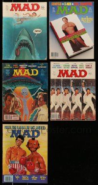 4h204 LOT OF 5 MAD MAGAZINES '70s-90s parody art of Jaws, Close Encounters, Saturday Night Fever!