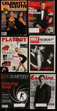 4h194 LOT OF 6 MAGAZINES WITH JAMES BOND COVERS '80s-00s Daniel Craig, Pierce Brosnan & Dalton!