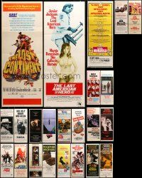4h492 LOT OF 23 FORMERLY FOLDED INSERTS '60s-70s great images from a variety of different movies!