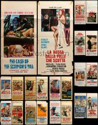 4h463 LOT OF 26 FORMERLY FOLDED ITALIAN LOCANDINAS '60s-70s a variety of different images!