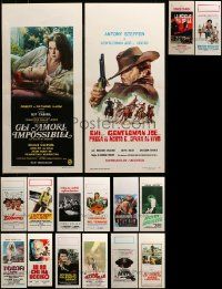 4h473 LOT OF 16 FORMERLY FOLDED ITALIAN LOCANDINAS '70s-90s great images from a variety of movies!