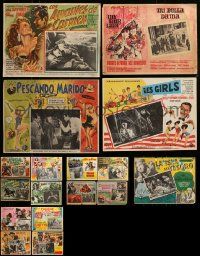 4h398 LOT OF 17 MEXICAN LOBBY CARDS '50s-70s w/ Hepburn, Hayworth, Loren, Ekberg, Lamarr & more!