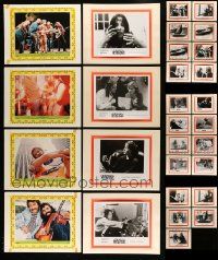 4h234 LOT OF 29 8X10 STILLS GLUED TO 11X14 BACKGROUNDS '70s scenes from a variety of movies!