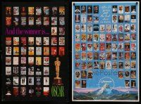 4h558 LOT OF 2 UNFOLDED 24X36 SPECIAL POSTERS '80s images of Oscar-winning posters + Paramount!