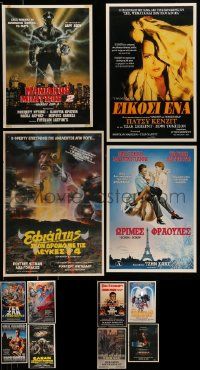 4h401 LOT OF 12 GREEK LOBBY CARDS '70s-80s great images from a variety of different movies!