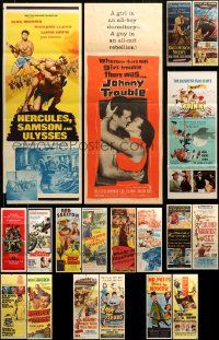 4h503 LOT OF 19 FORMERLY FOLDED INSERTS '40s-70s great images from a variety of different movies!