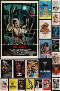 4h043 LOT OF 67 FOLDED ONE-SHEETS '70s-80s great images from a variety of different movies!