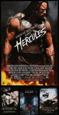 4h671 LOT OF 4 UNFOLDED DOUBLE-SIDED 27X40 ONE-SHEETS '10s Hercules, Wrath of the Titans & more!