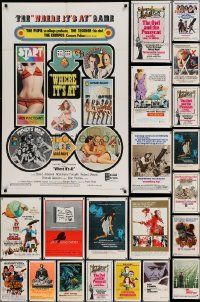 4h062 LOT OF 45 FOLDED ONE-SHEETS '60s-70s great images from a variety of different movies!