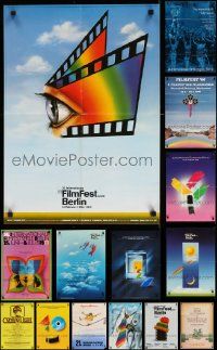 4h261 LOT OF 18 FOLDED GERMAN FILM FESTIVAL POSTERS '70s-80s great images from a variety of movies!