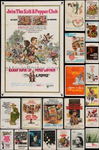 4h059 LOT OF 48 FOLDED ONE-SHEETS '60s-70s great images from a variety of different movies!