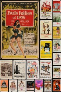 4h064 LOT OF 42 FOLDED ONE-SHEETS '60s-70s great images from a variety of different movies!