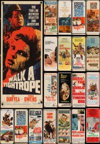 4h489 LOT OF 25 MOSTLY UNFOLDED 1960S INSERTS '60s great images from a variety of movies!
