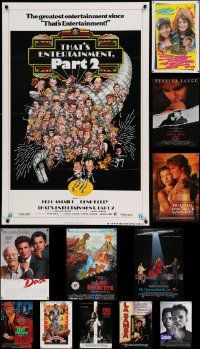 4h666 LOT OF 15 MOSTLY UNFOLDED SINGLE-SIDED MOSTLY 27X40 ONE-SHEETS '80s-90s great movie images!