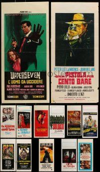 4h468 LOT OF 19 FORMERLY FOLDED ITALIAN LOCANDINAS '60s-80s from a variety of movies!