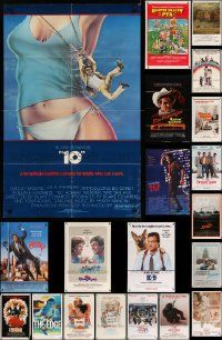 4h063 LOT OF 43 FOLDED ONE-SHEETS '70s-80s great images from a variety of different movies!