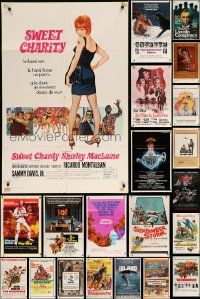 4h066 LOT OF 37 FOLDED ONE-SHEETS '50s-80s great images from a variety of different movies!