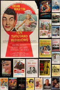 4h052 LOT OF 57 FOLDED ONE-SHEETS '50s-80s great images from a variety of different movies!
