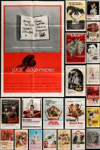 4h051 LOT OF 58 FOLDED ONE-SHEETS '50s-80s great images from a variety of different movies!
