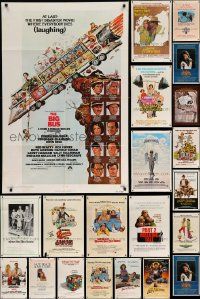4h041 LOT OF 73 FOLDED ONE-SHEETS '60s-80s great images from a variety of different movies!