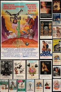 4h034 LOT OF 82 FOLDED ONE-SHEETS '70s-80s great images from a variety of different movies!