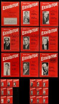 4h007 LOT OF 25 1957 MOTION PICTURE EXHIBITOR MAGAZINES '57 filled with info for theater owners!