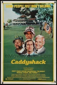 4j122 CADDYSHACK 1sh '80 Chevy Chase, Bill Murray, Rodney Dangerfield, golf comedy classic!