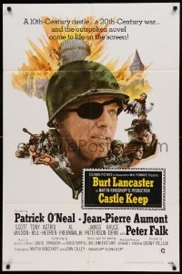 4j137 CASTLE KEEP int'l 1sh '69 Burt Lancaster with eyepatch in World War II!