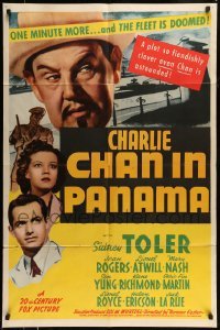 4j002 CHARLIE CHAN IN PANAMA 1sh '40 Sidney Toler in the title role, Victor Sen Yung, Rogers, rare