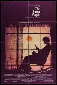 4j167 COLOR PURPLE advance 1sh '85 Steven Spielberg, Whoopi Goldberg, from Alice Walker novel!