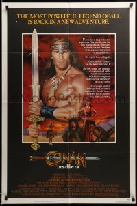4j174 CONAN THE DESTROYER 1sh '84 Arnold Schwarzenegger is the most powerful legend of all!