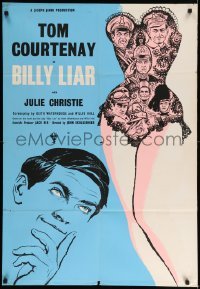 4j082 BILLY LIAR English 1sh '64 directed by John Schlesinger, startled Tom Courtenay & women!
