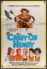 4j135 CARRY ON HENRY VIII English 1sh '72 Sidney James, Williams & Joan Sims historic comedy!